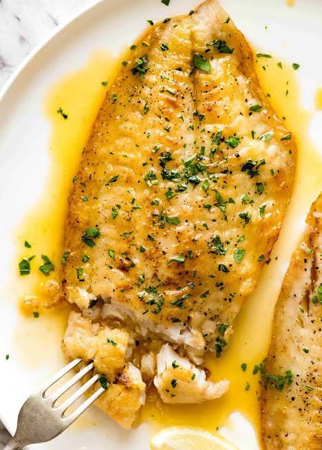 Grilled Fish with Lemon Pepper Sauce 