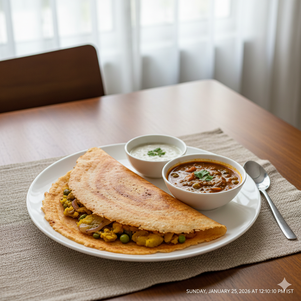 Masala Dosa + Veg Salna