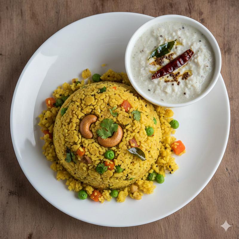 Rava Upma + Coconut Chutney