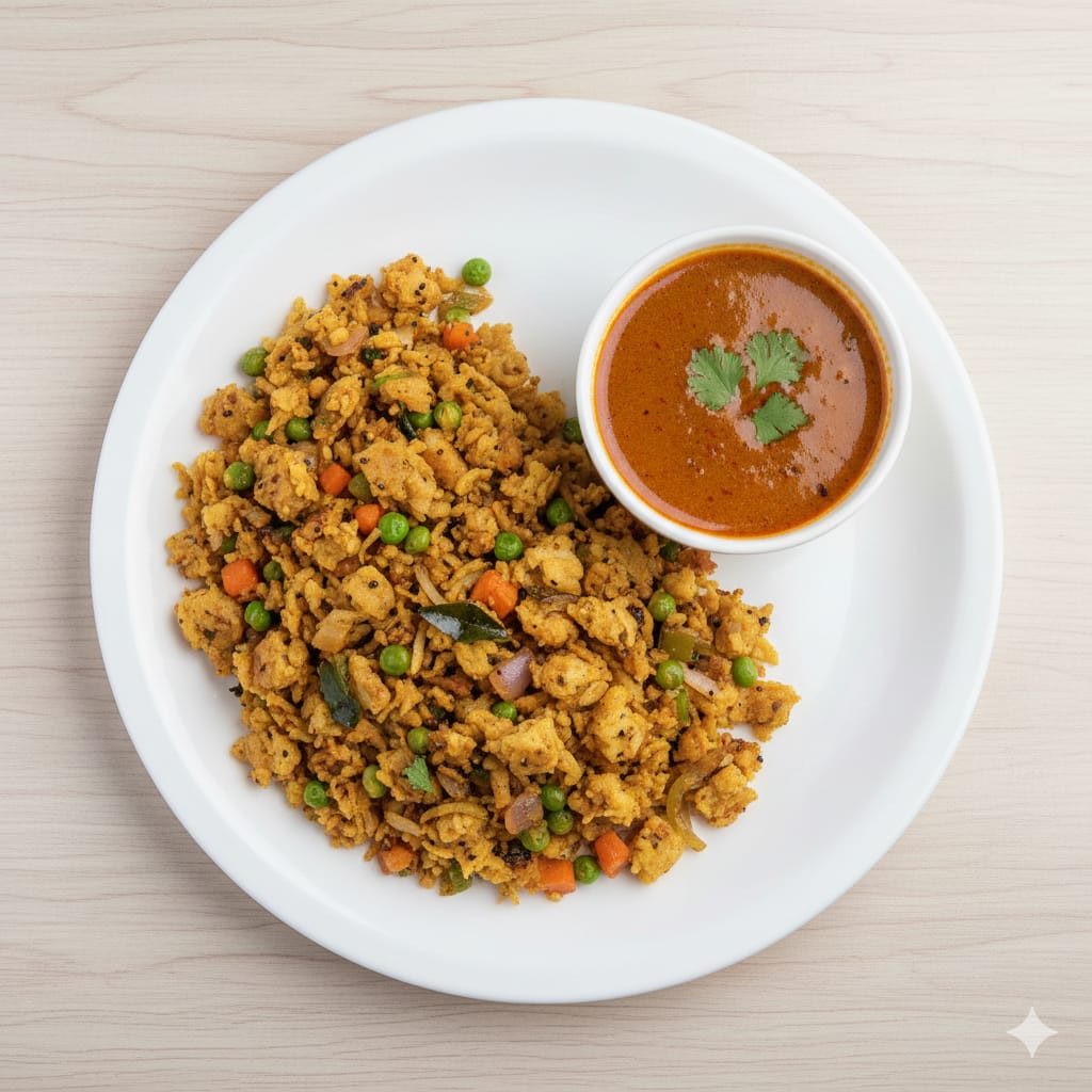 Veg kothu parotta + Veg Salna