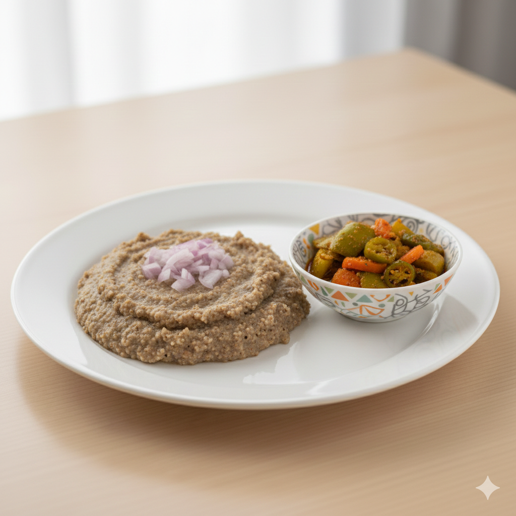 Kambu koozhu + Pickle