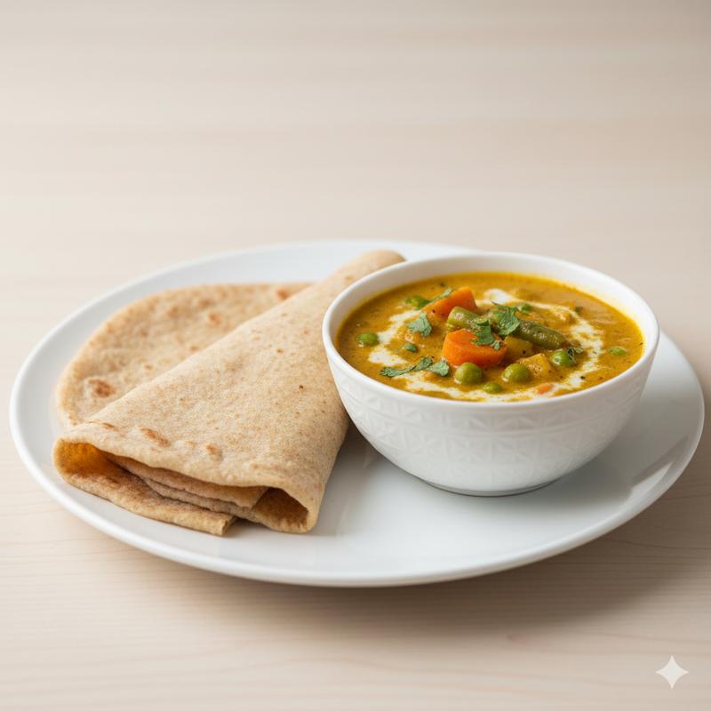 Chapathi + Ambi Veg Kuruma