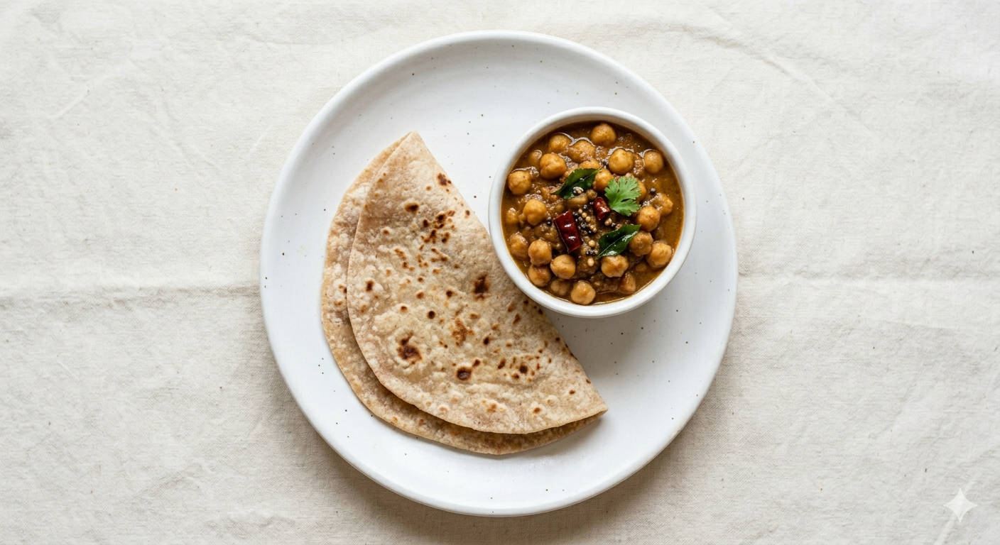 Chapathi + Channa masala