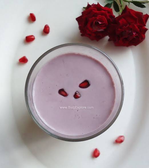 Pomegranate milkshake