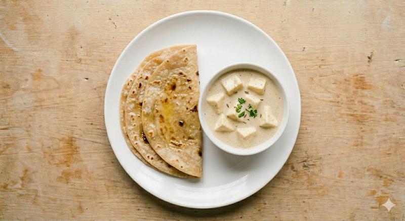 Butter Chapathi + Dahi Paneer