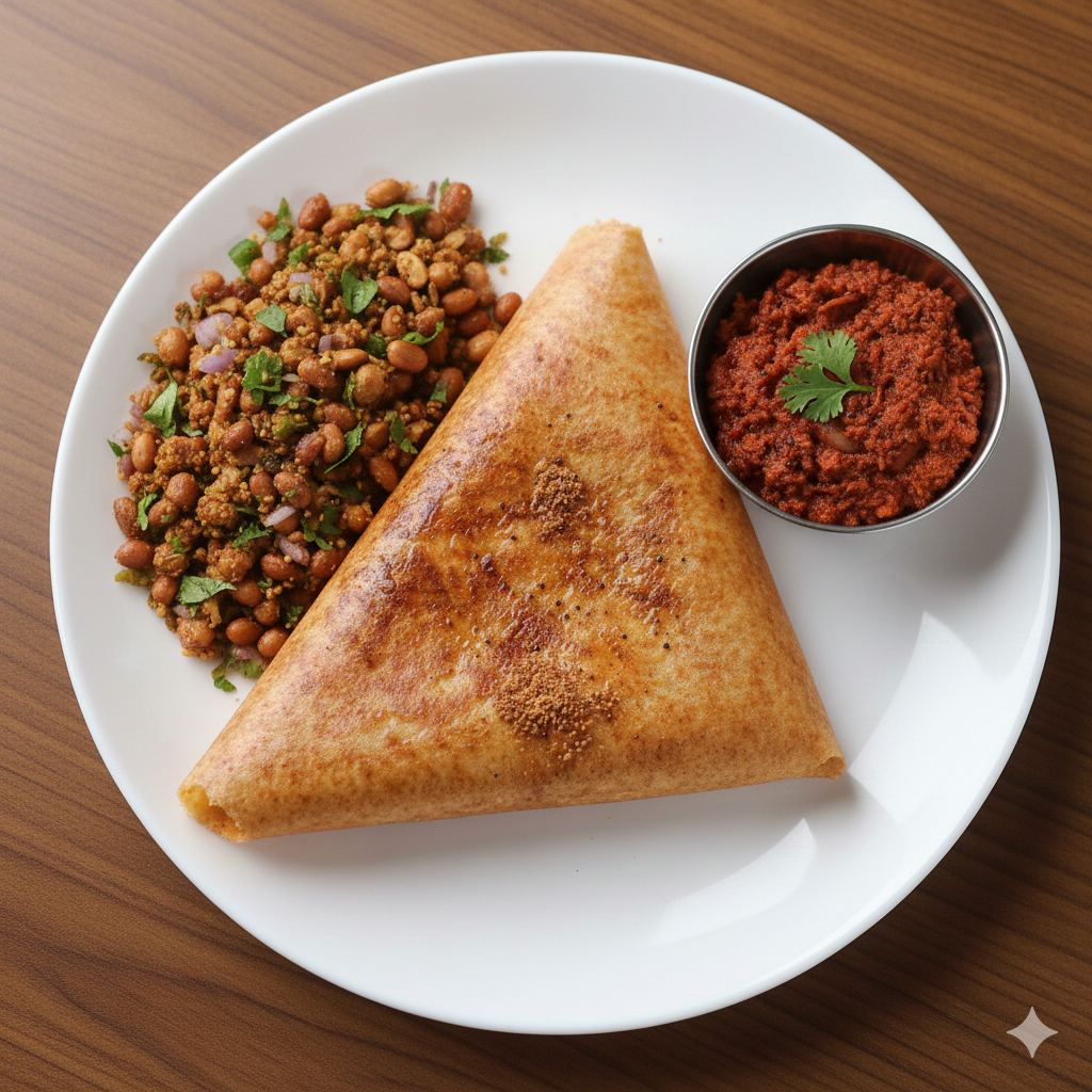 ABC Dosa + channa bowl + Tomato Chutney