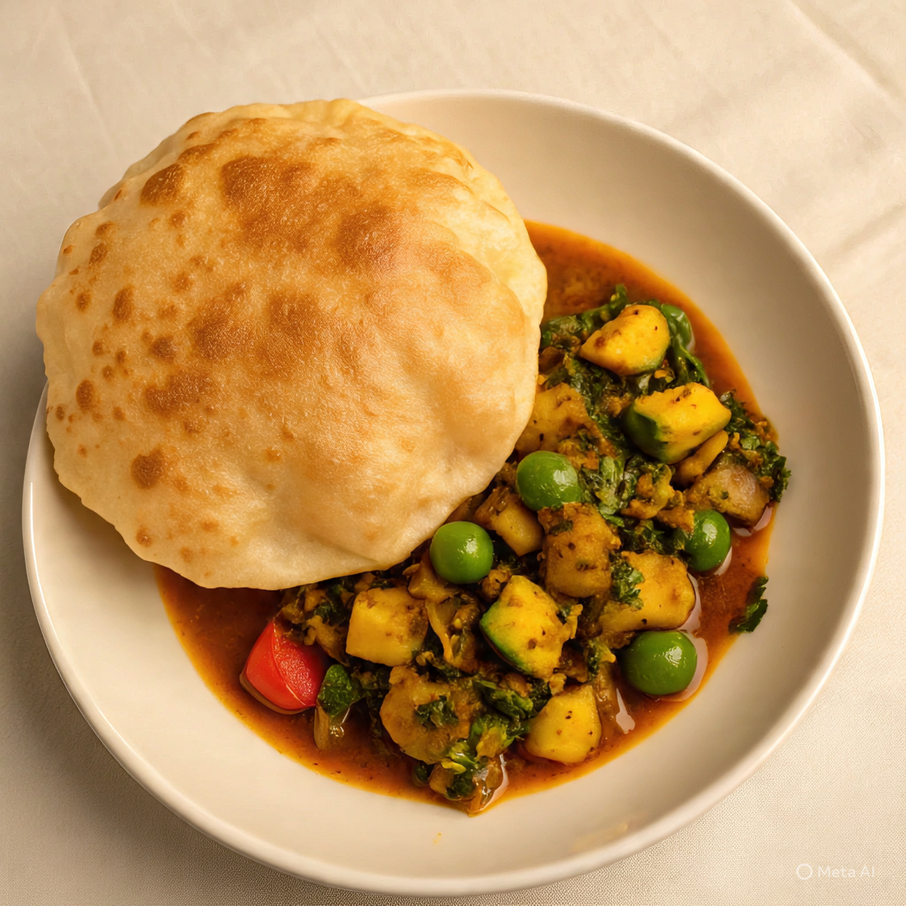 Chola Poori + Kadai Veg