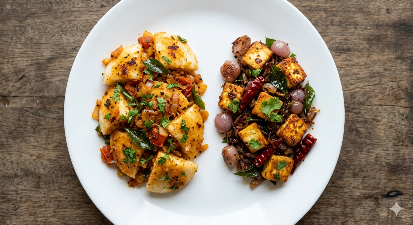 Masala Tawa Idly + Paneer Pallipalayam
