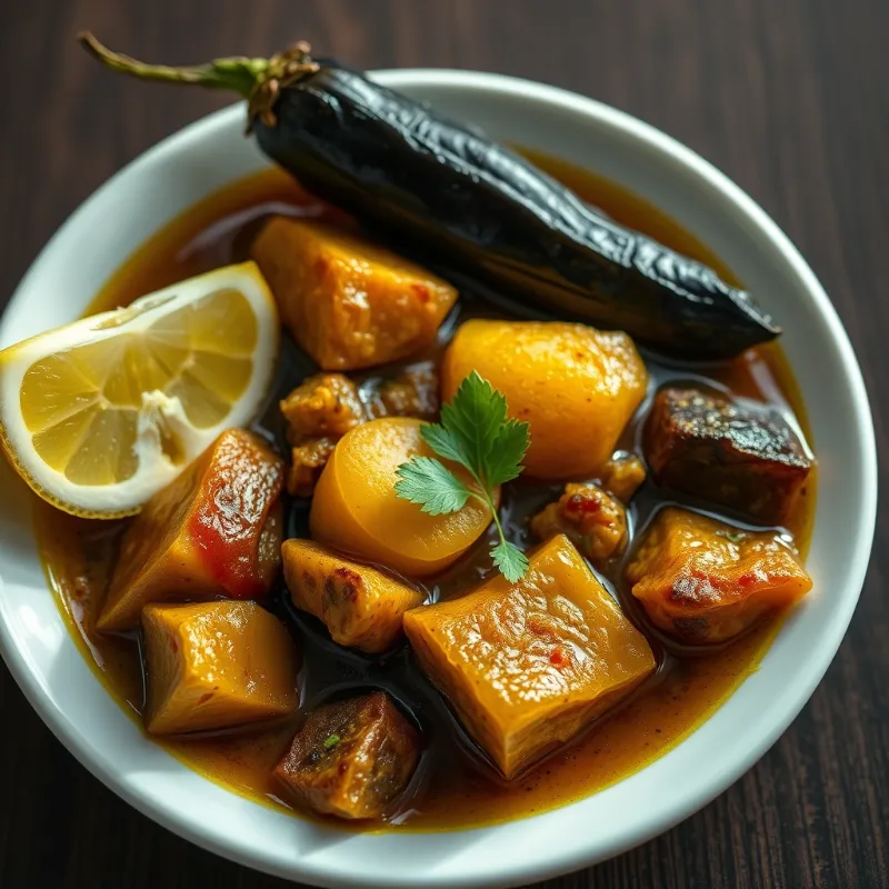 Drumstick & Brinjal Poricha Kuzhambu