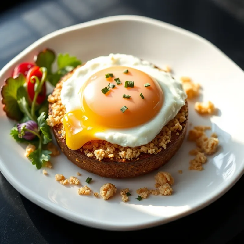 Sunny Side-up With Cottage Cheese Crumb