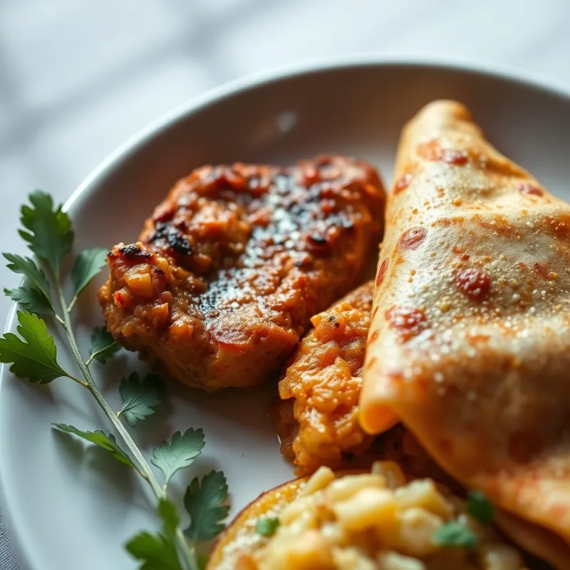 Chicken kari dosa + Chicken Salna