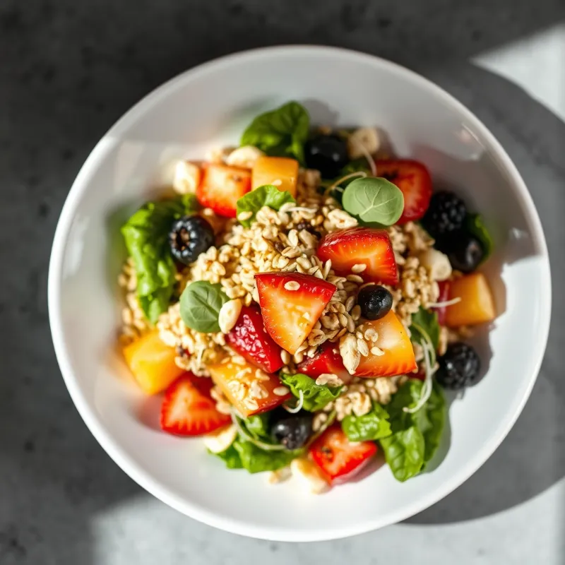 Fruit Oats + Sprouts Salad