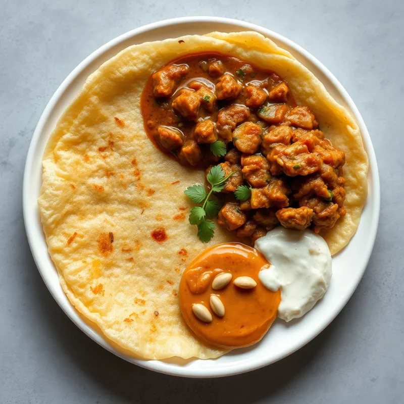 kal Appam + Kadala Curry + Peanut Chutney