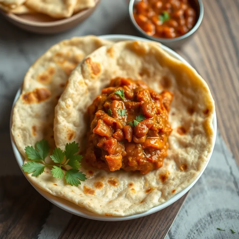 Butter Chapathi + rajma masala