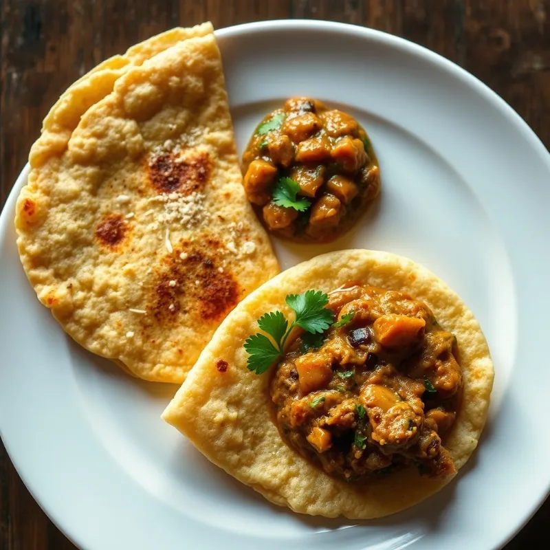 Pesarattu Dosa + Mushroom Pepper Masala + Gongura Chutney