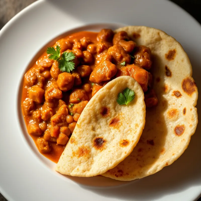 Chapathi + Chole Masala + Bhindi Fry
