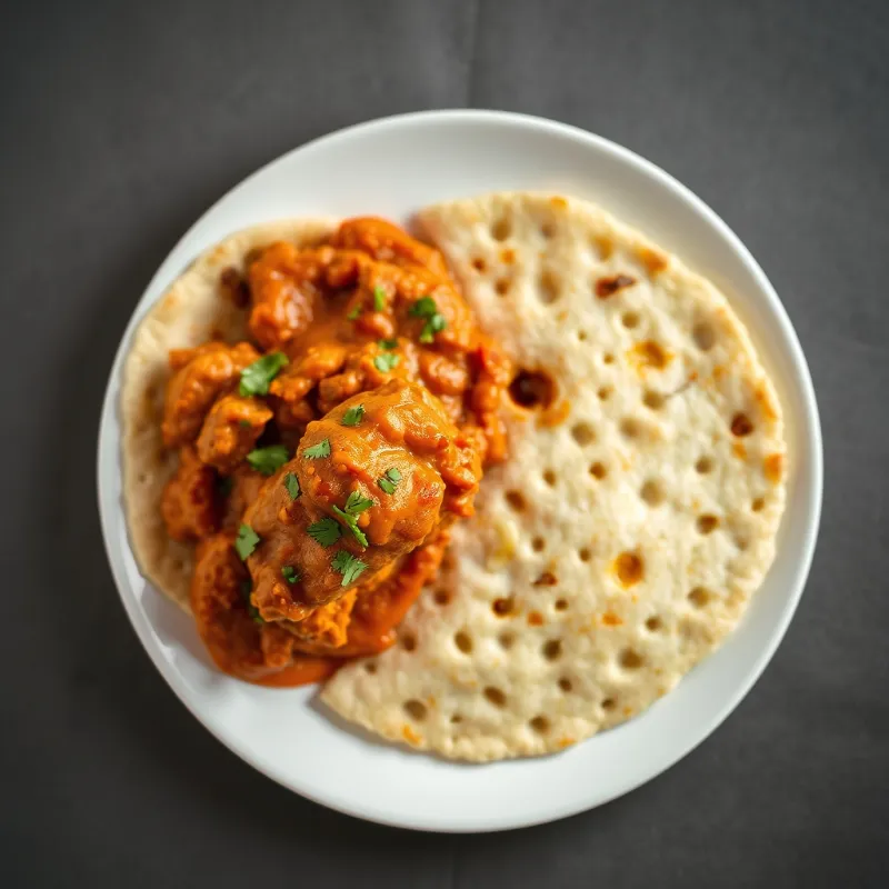 Lattcha parotta + Chicken Tikka Masala