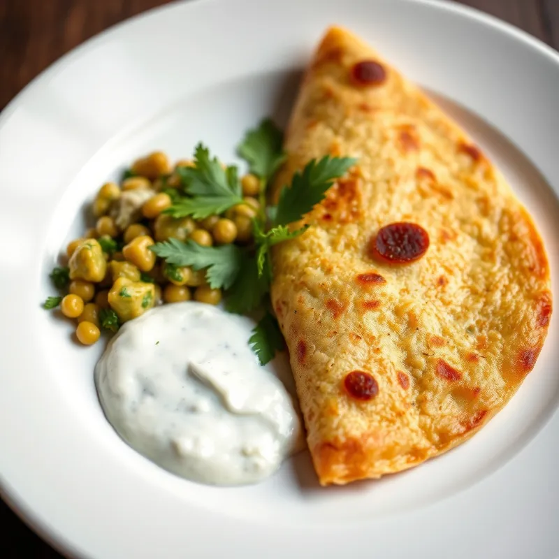ABC Dosa + Coconut Chutney + Green moon dhal salad