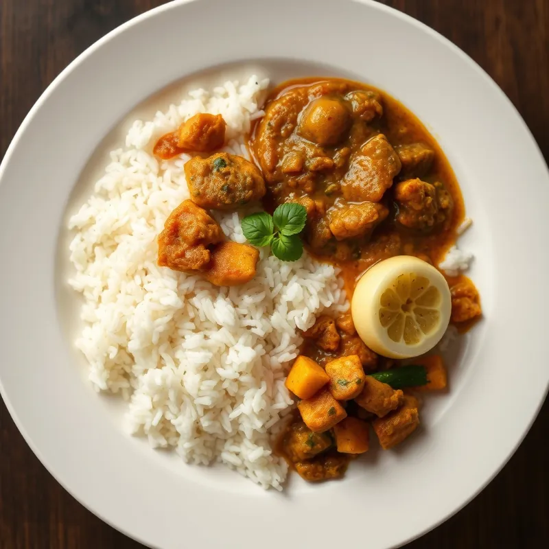Rice + Kadamba Sambar + Snake Gourd Kootu + vazhakai poriyal