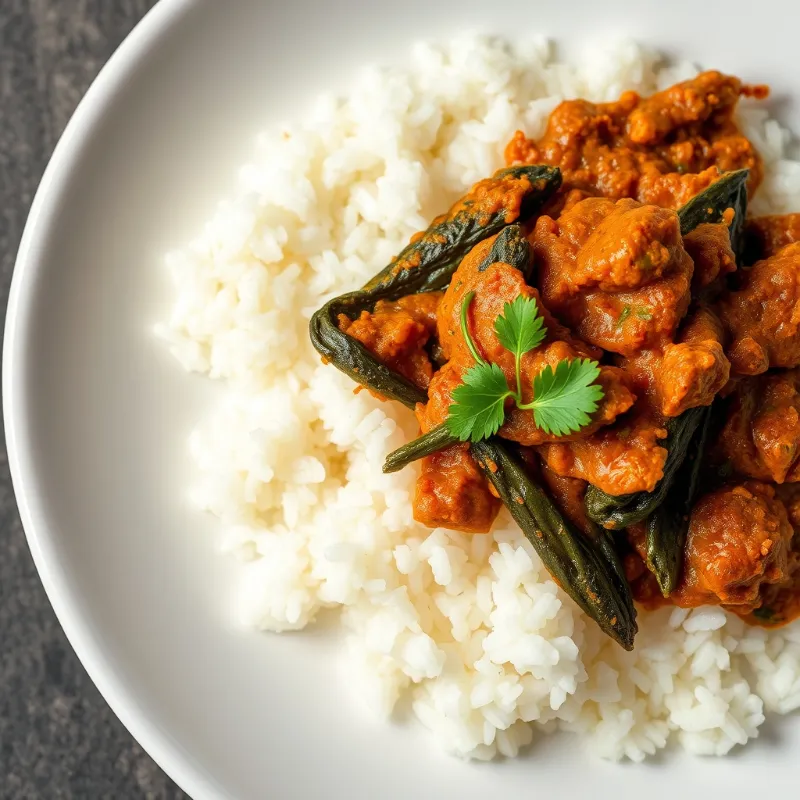 Curd Rice + Bhindi Masala
