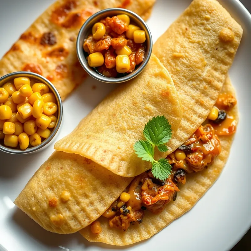 keerai dosa + Sweet Corn Chaat + Peanut Chutney