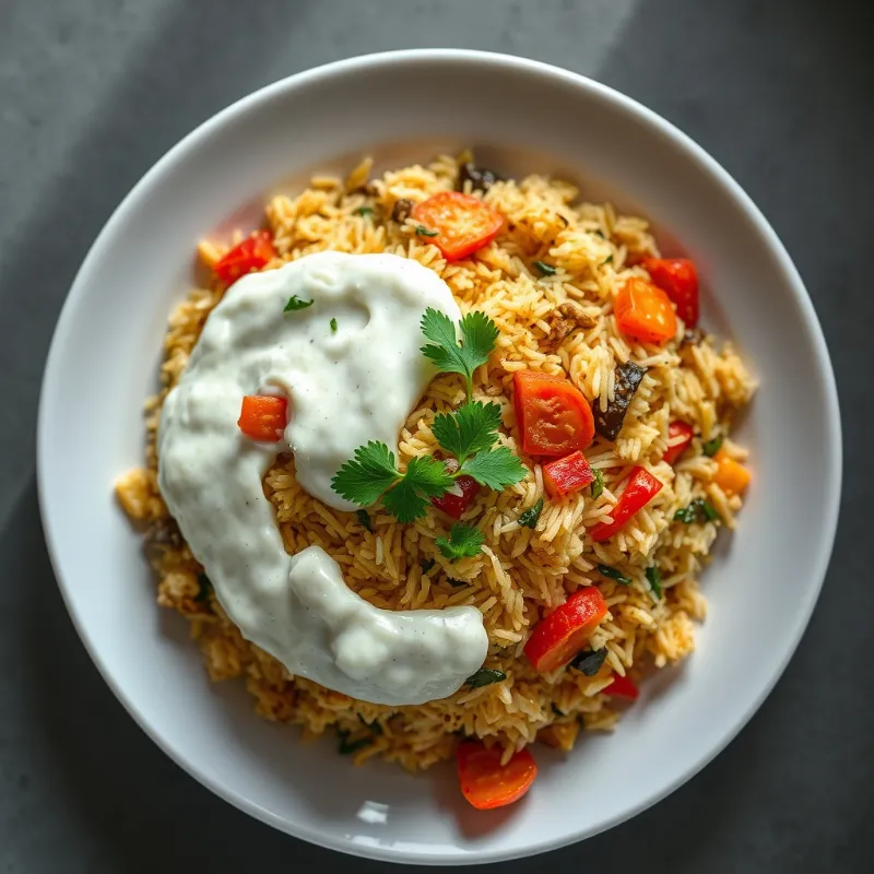 Ambur Vegetable Briyani and raita