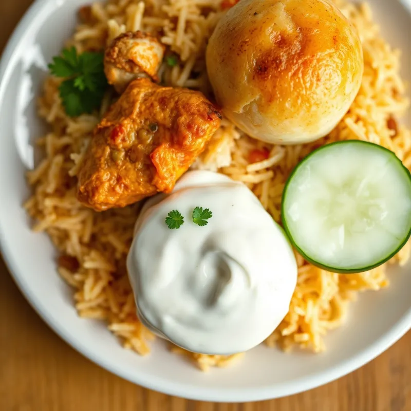 OMR Chicken Biryani + Gulab Jamun + Cucumber Raita