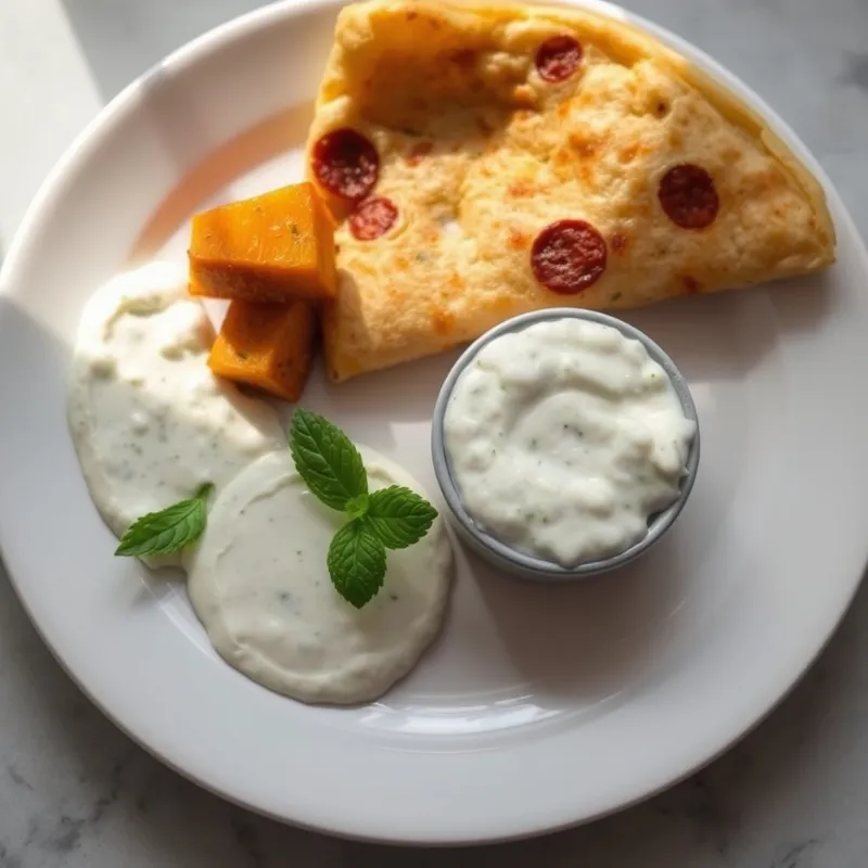 Aloo Paratha + Sweet Curd + Mint Chutney