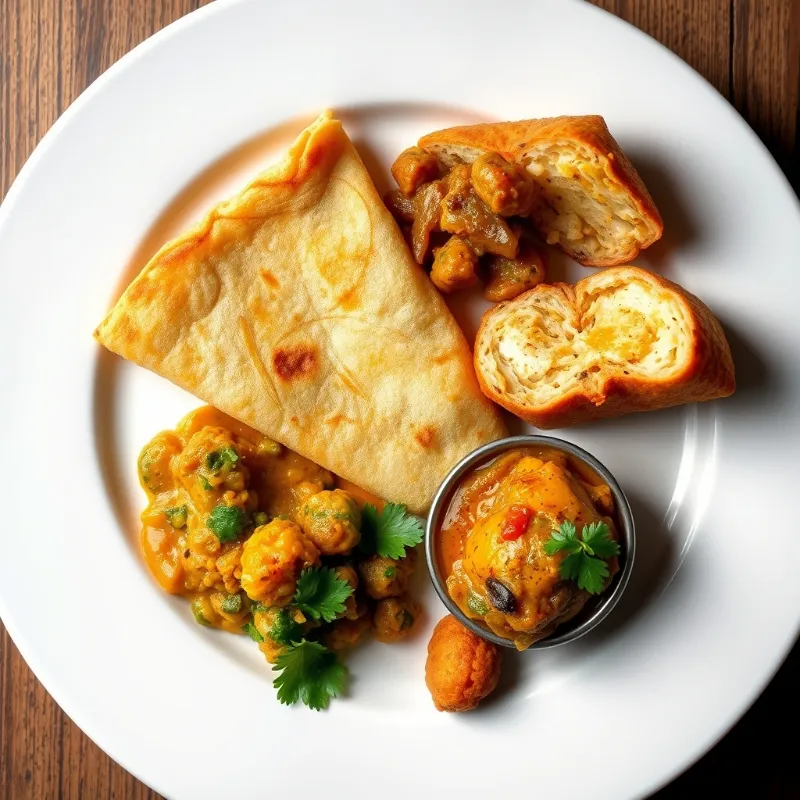 Cheese corn veg dosa + Kadala Kuzhambu + Chicken Pakoda + Gongura Chutney