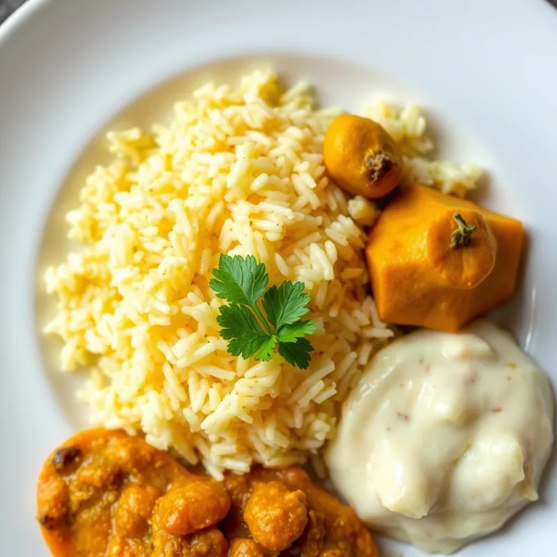 Lemon Rice + Pumpkin Dal Kootu + Soya Chunks Ghee Roast + Rabdi