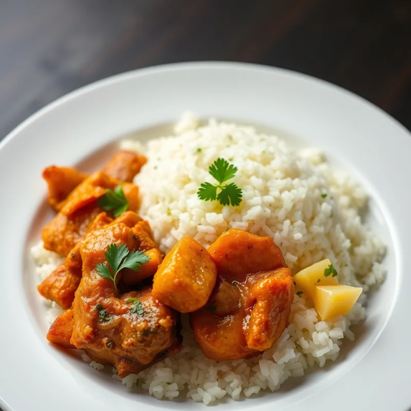 Corriander curd Rice + Potato Fry + Mormilagai + Gobi Chukka