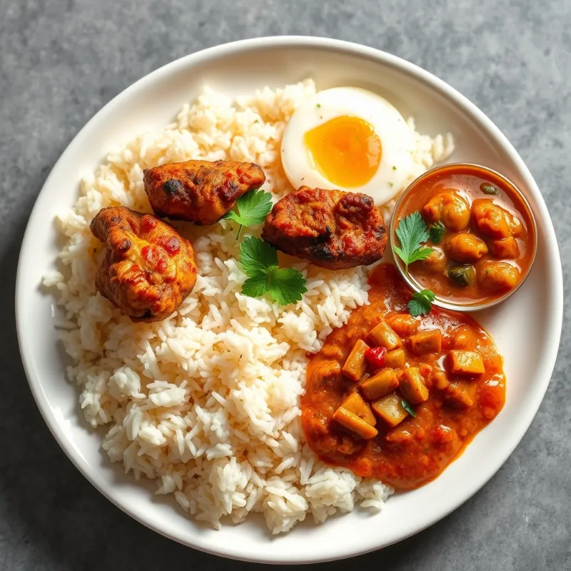 Rice + Chicken Pallipalayam + Paavakai Poriyal + Nandu Rasam