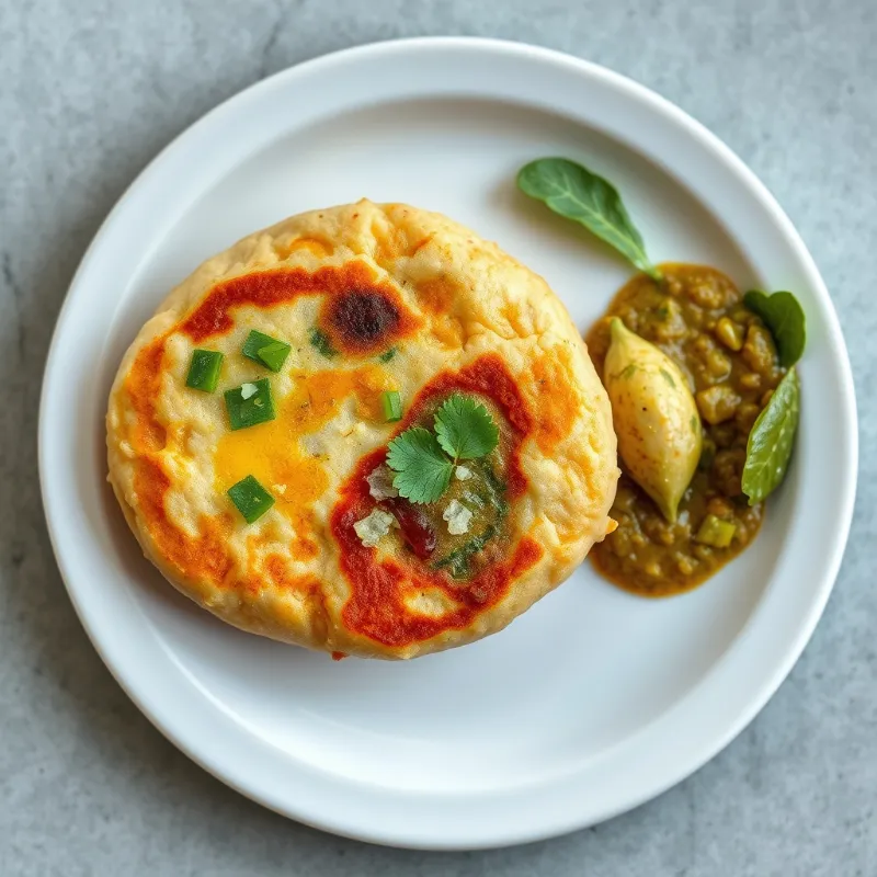 Rainbow Poori + Green peas Masala + Curry Leaves Chutney