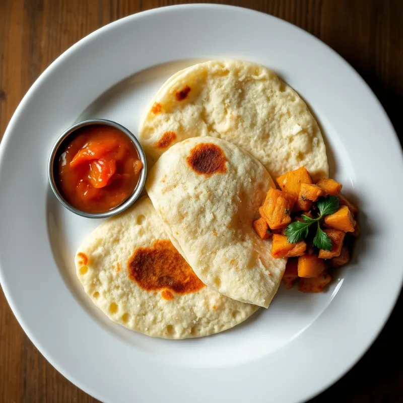 DOSA + Aloo Jeera Fry + Tomato Chutney