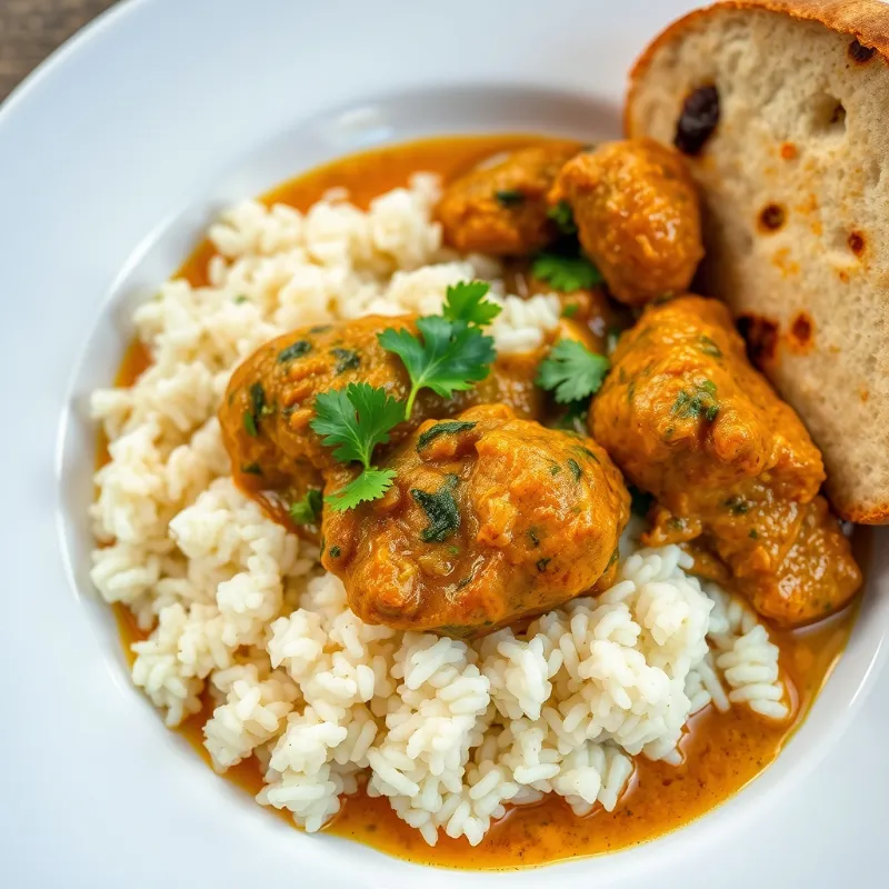 Methi Poori + Hariyali chicken curry