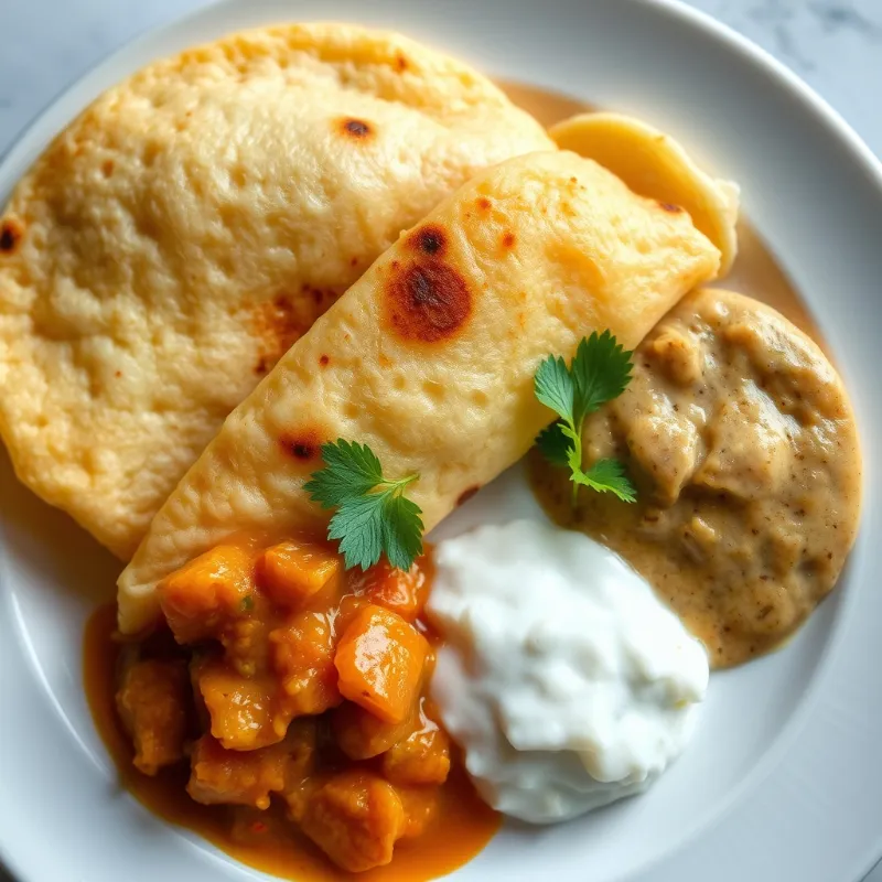Adai dosa + Radish Sambar + Coconut Chutney