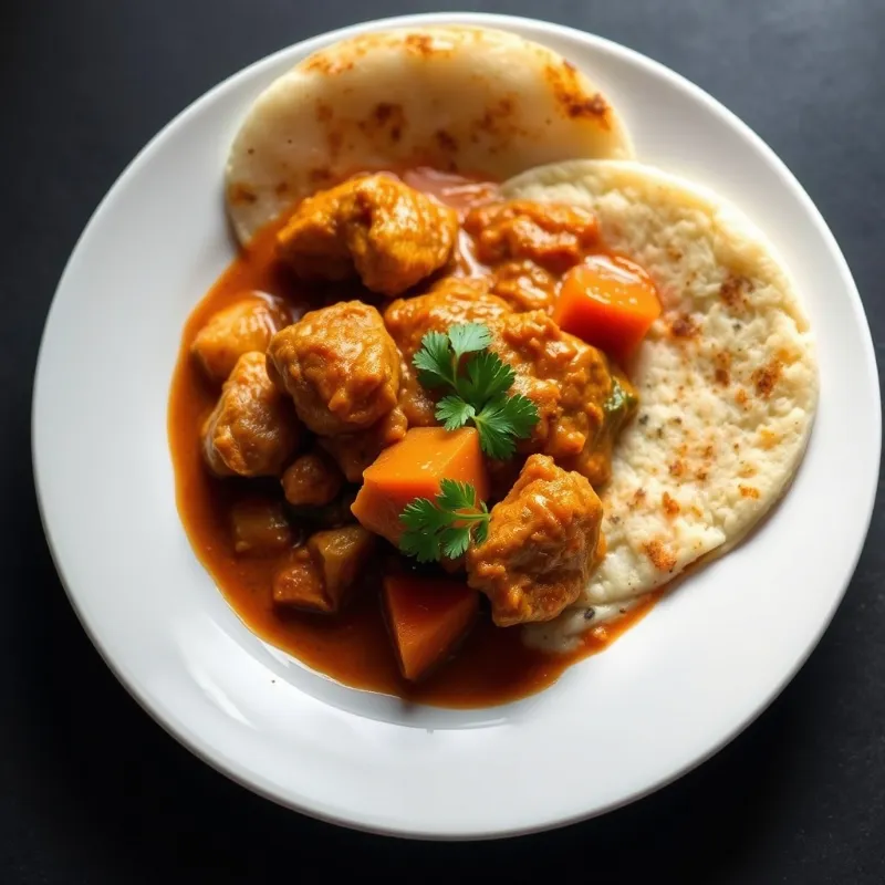 Chicken Malabar Curry + onion carrot uthappam