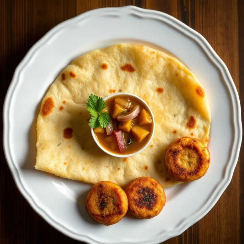 Adai dosa + Radish Sambar + Onion Fritters