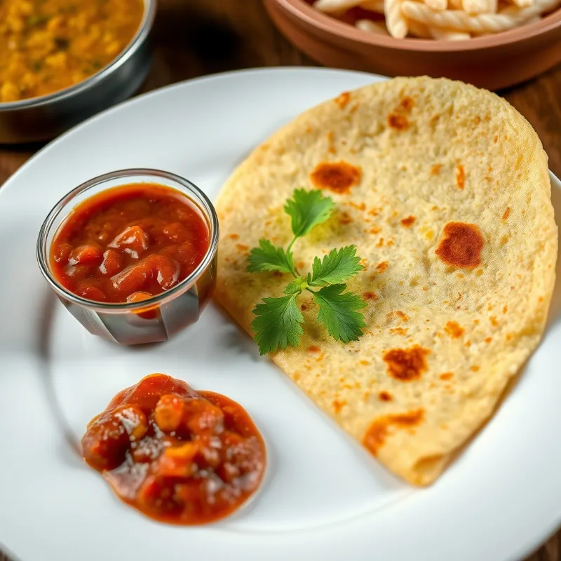 Pesarattu Dosa + Kadamba Sambar + Red Chutney