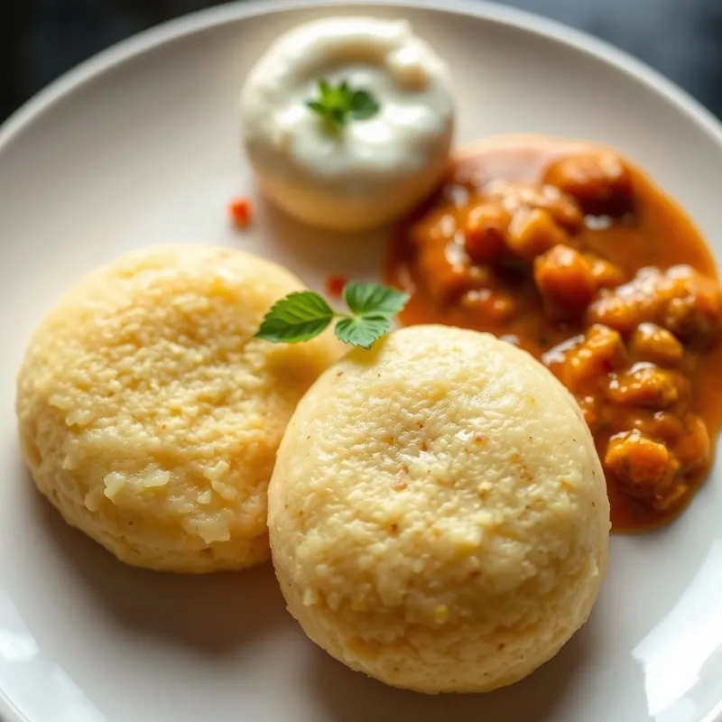 Kanchipuram Idly + Breakfast Sambar + Coconut Chutney