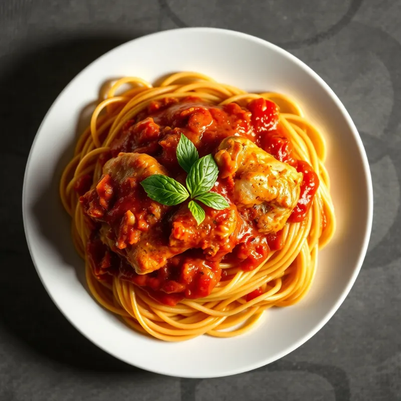 Chicken Fusili In Arrabbiata Sauce