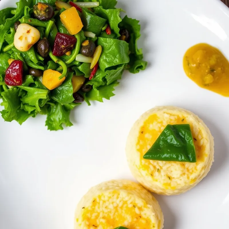 Keppa Kanji + Green Salad + Mango pickle