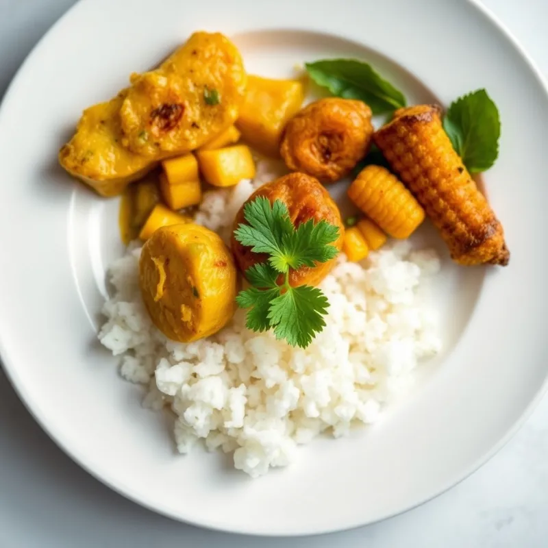 Karamani Kootu + BisiBelaBath + Babycorn Chops